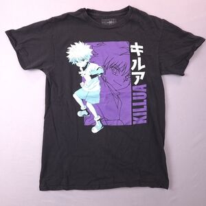 Hunter X Hunter Killua Anime Graphic T-Shirt Mens S Black Short Sleeve